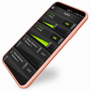 Clipsal Wiser smart phone app on smart device